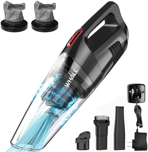 Wurese Handheld Vacuum Cordless, 8500PA Strong Suction Hand Vacuum, Wet Dry Hand Held Vacuum Cleaner with LED Light, Lightweight Mini Car Vacuum Cordless Rechargeable, Portable Vacuum